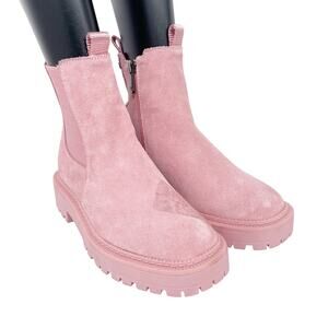 Sam Edelman Girls' Laguna Chelsea Boots Suede Pink Size US 2M EU 35.5